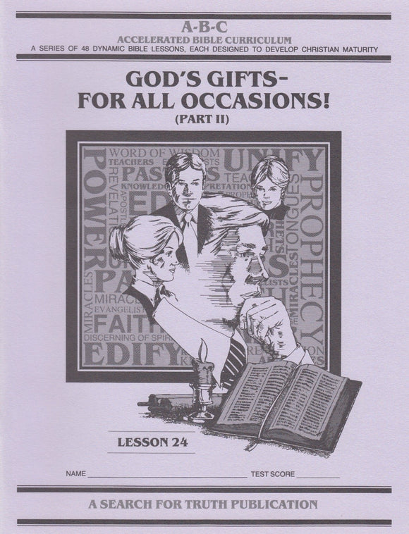 Accelerated Bible Curriculum - God's Gifts - All Occasions P2 - Volume 24