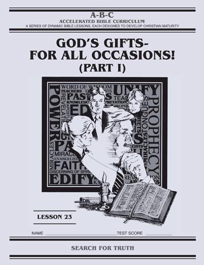 Accelerated Bible Curriculum - God's Gifts Part 1 - Volume 23