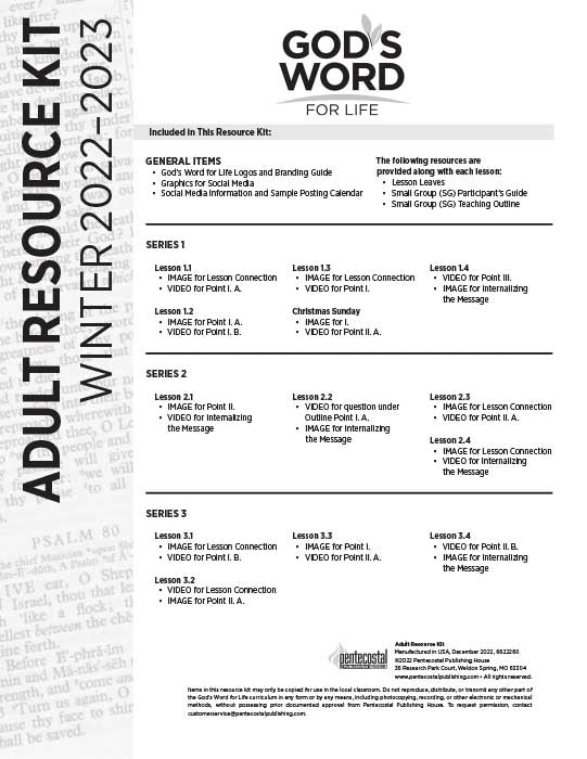 Adult Resource Kit (Digital) Winter 2023