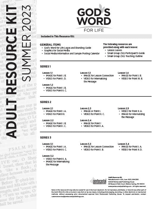 Adult Resource Kit  (Digital) Summer 2023 - Pentecostal Publishing House